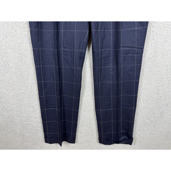 VTG Polo Golf Ralph Lauren Plaid Wool Dress Pants Pleated Men's Actual Sz 38X33 - Picture 7 of 12